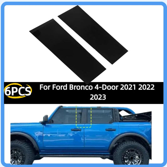 Gloss Black Pillar Post Door Trim Cover for Ford Bronco 4-Door (2021–2023) | Vinyl Sticker Pair - 200000182:29#plating silver-  DRIVEN - 1