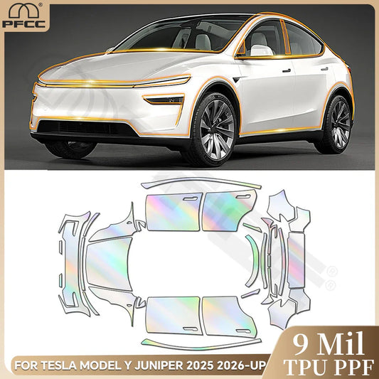 Precut PPF for Tesla Model Y Juniper (2025–2026) | 9-Mil Anti-Scratch TPU Film Full Coverage - 14:193#Front;355:203282823#Y Juniper 2025 2026;5:200000990#Clear Film-  DRIVEN - 1