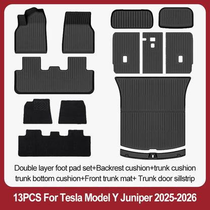 TPE Floor Mats & Luggage Mat for Tesla Model Y Juniper Premium / Performance (2025+) | All-Weather Set - 200000182:29#3PCS floor mats-200000182:10#6PCS sets-200000182:350852#5PCS sets-200000182:366#5PCS sets-200000182:175#7PCS sets-  DRIVEN - 11