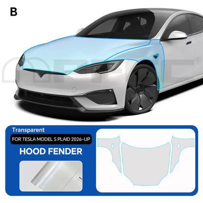 Precut PPF for Tesla Model S Plaid (2026+) | 9-Mil TPU Paint Protection Film Clear Bra - 200000182:10#Rear Trunk;5:200000990#Clear Film-200000182:350852#Rear Side;5:200000990#Clear Film-200000182:175#Whole Set;5:200000990#Clear Film-200000182:193#Front;5:200000990#Clear Film-200000182:29#Hood;5:200000990#Clear Film-  DRIVEN - 10