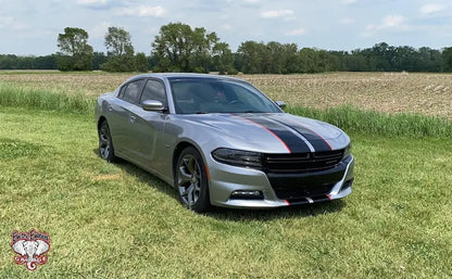 Twin Two-Tone Rally Stripe Body Decal for Dodge Charger (2005+) | Full-Body KK Vinyl Kit - 200000182:193-200000182:29-200000182:691-  DRIVEN - 4