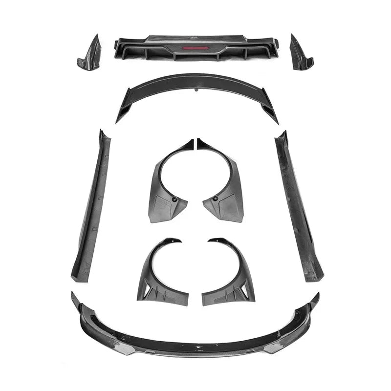 Full Carbon Fiber Body Kit for Tesla Model 3 (2019–2022) | Front Splitter, Eyebrow, Side Skirts & More - 14:200003699#side skirt-14:200004890#front lip-14:200000914#tail wing-14:200002130#Unpainted Eyebrow-14:365458#set-  DRIVEN - 1