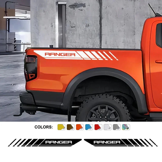 Rear Trunk Side Letter Vinyl Decal for Ford Ranger Raptor | Film Truck Graphic Sticker - 200000182:193#Glossy Black-  DRIVEN - 1