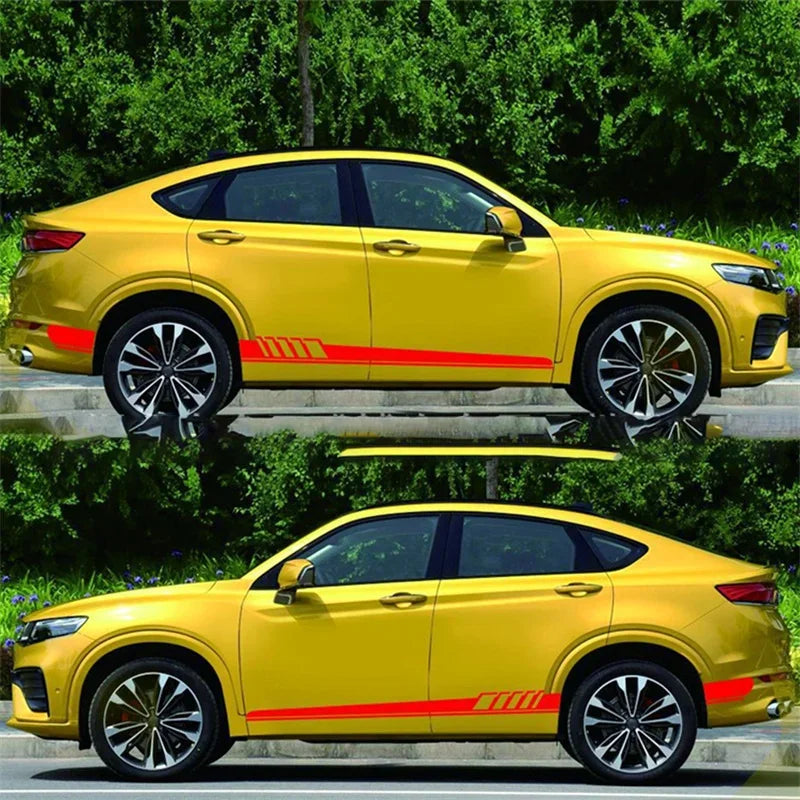 Racing Side Mirror Stripe Decal | 2-Piece Universal Non-Fading Vinyl Sticker for Cars & Trucks - 200000182:193-200000182:10-200000182:691-  DRIVEN - 3