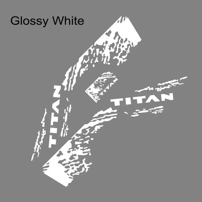 Splash Grunge Body Side Decal for Nissan Titan S / SL / SV / Platinum | 3-Piece Vinyl Truck Graphics - 200000182:350852#Glossy White-200000182:350853#Glossy Gray-200000182:10#Glossy Red-200000182:29#Glossy Orange-200000182:173#Glossy Yellow-  DRIVEN - 8
