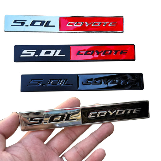 5.0L COYOTE Metal Badge | Trunk & Fender Emblem Sticker for Ford Mustang - 200000182:193#A-  DRIVEN - 1