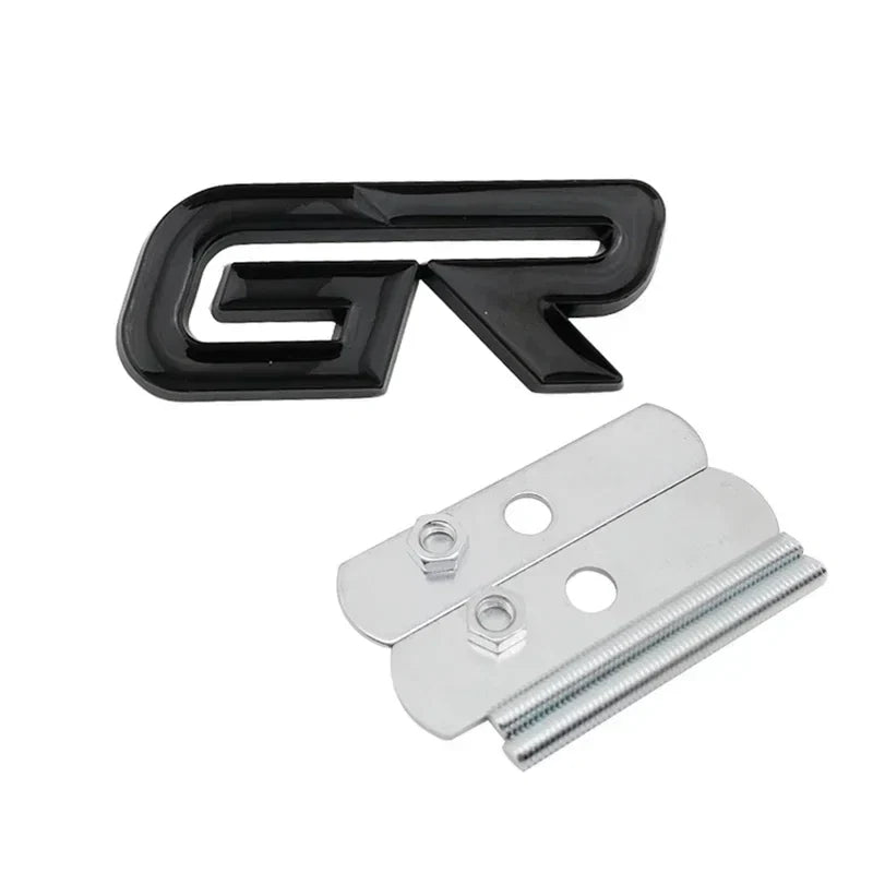 GR Logo Front Grille Emblem Sticker for Toyota Land Cruiser / Yaris / Camry / Vios | Gazoo Racing Badge