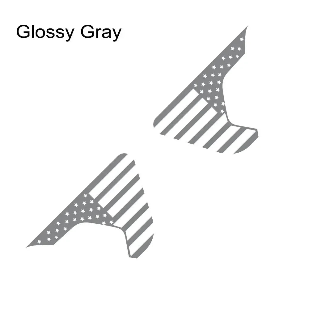 USA Flag Fender Vent Decal for Jeep Gladiator JT | Vinyl Truck Graphic Sticker - 200000182:193#Glossy Black-200000182:691#Glossy Gray-200000182:29#Glossy White-200000182:350852#Glossy Orange-200000182:10#Glossy Red-  DRIVEN - 12