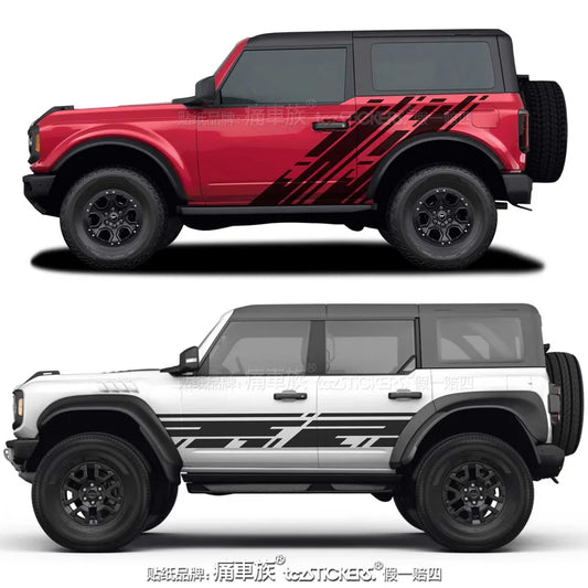 Body & Hood Sport Decoration Vinyl Decal Kit for Ford Bronco | KK Film Wrap - 200000182:193#A-  DRIVEN - 1