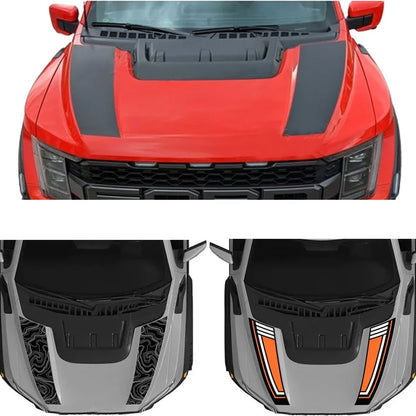 Custom Matte Black Engine Hood Stripe Kit | Front Graphics for Ford Raptor / Mustang - 200000182:200006152#K-200000182:1052#J-200000182:173#G-200000182:366#F-200000182:200013901#I-  DRIVEN - 1