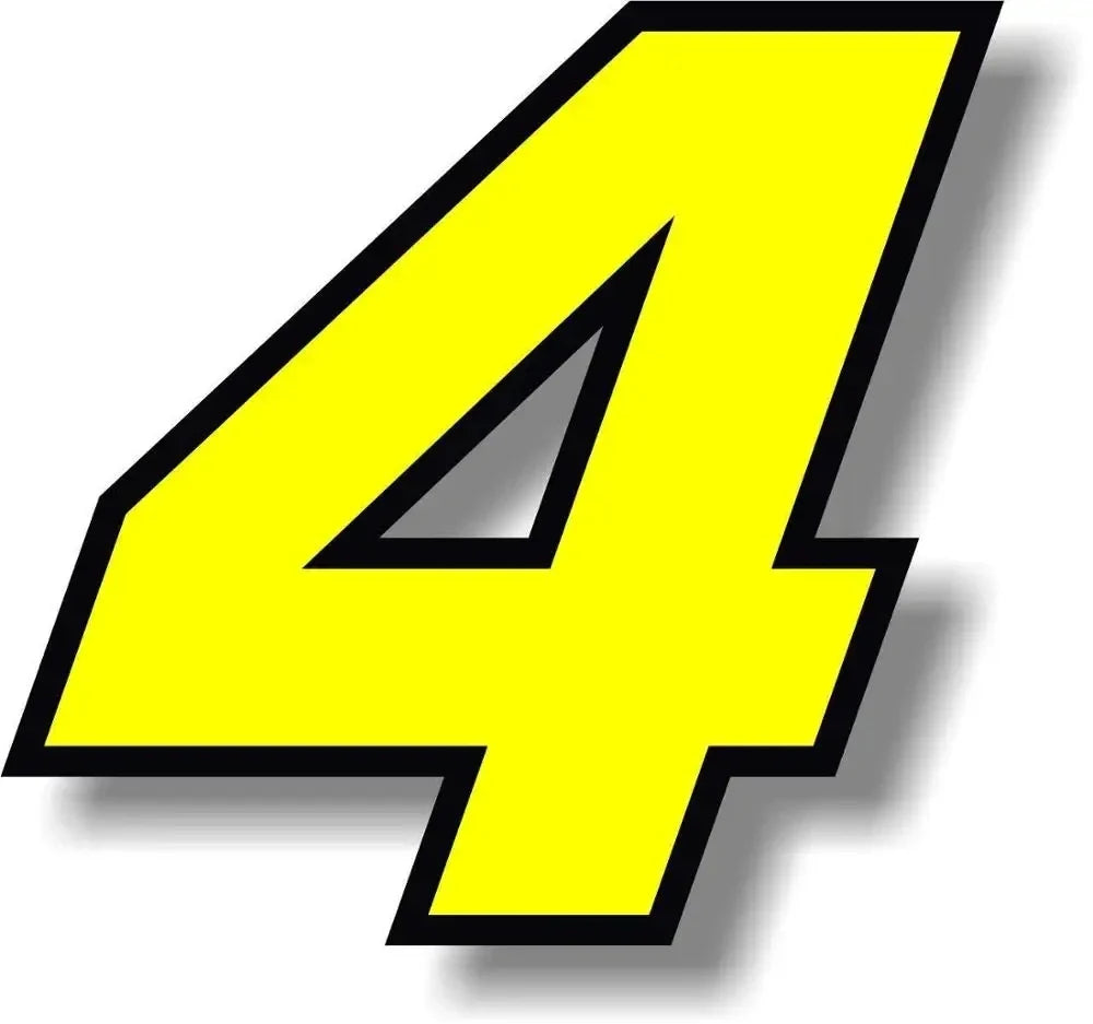 F155 Individual Number Vinyl Sticker – Yellow with Black Border | Digits 0–9 | 2 Sizes | Car, Motorcycle & Helmet - 14:1202#F155- Number 3;5:100012359#Height 5cm-14:771#F155- Number 2;5:871#Height 10cm-14:200070701#F155- Number 8;5:871#Height 10cm-14:1254#F155- Number 4;5:100012359#Height 5cm-14:193#F155- Number 1;5:871#Height 10cm-  DRIVEN - 8