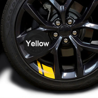 Reflective Wheel Hub Decal Set (6 Pcs) – Rim Cover Sticker | Dodge, Chrysler & Jeep | Red, Yellow, Black - 200000182:10#6pcs-Red-200000182:366#6pcs-Yellow-  DRIVEN - 7