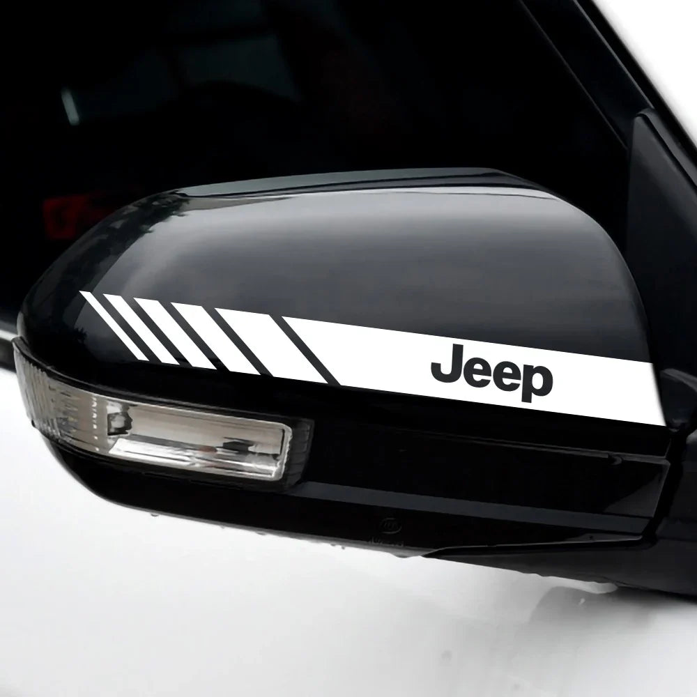 Rearview Mirror & Body Badge Emblem Decal for Jeep Renegade | 2-Piece Vinyl Sticker Set - 14:200004889#black;400005409:3984267#2pcs for Jeep-14:2904#white;400005409:3984267#2pcs for Jeep-  DRIVEN - 3