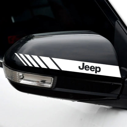 Rearview Mirror & Body Badge Emblem Decal for Jeep Renegade | 2-Piece Vinyl Sticker Set - 14:200004889#black;400005409:3984267#2pcs for Jeep-14:2904#white;400005409:3984267#2pcs for Jeep-  DRIVEN - 3