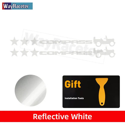 Jeep Compass Willy Edition Star Decal Kit – Reflective Vinyl | Hood, Trunk & Door Pillar (2 Pcs) - 200000182:175#Yellow and white-200000182:366#Yellow and black-200000182:496#Yellow and blue-200000182:173#Yellow and red-200000182:691#Red and blue-  DRIVEN - 16