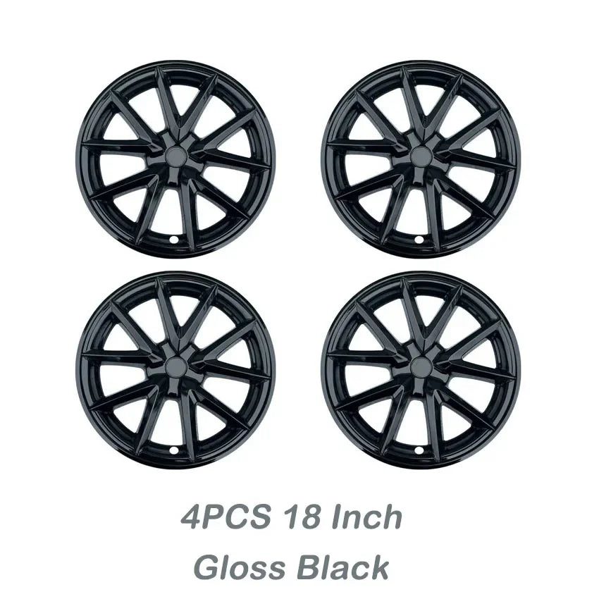 18" Replacement Hub Cap Wheel Covers for Tesla Model 3 (2017–2023) | 4-Piece ABS Set - 14:201452420#Gloss Black-14:202530813#Orange-14:10#White-14:201504124#Pepper White-14:203603266#Purple-  DRIVEN - 7
