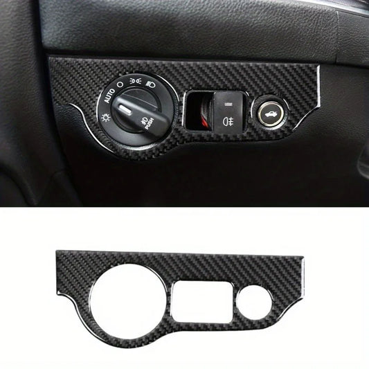 Headlight Switch Panel Cover for Dodge Challenger (2015+) / Charger (2010+) | Color Options - 200000182:193#black carbon grain-  DRIVEN - 1