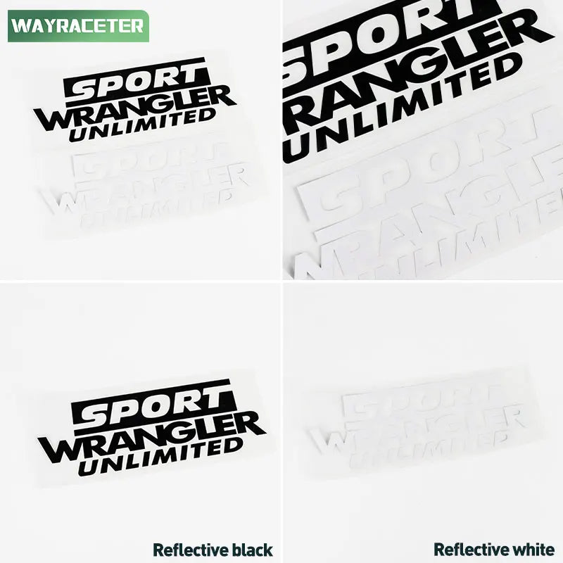 Jeep Wrangler Reflective Fender & Hood Decal – Rubicon / Unlimited / Sport | JK JL TJ YJ CJ - 200000182:193#Reflective black-200000182:29#Reflective white-200000182:350852#Reflective orange-200000182:175#Reflective green-200000182:10#Reflective red-  DRIVEN - 2