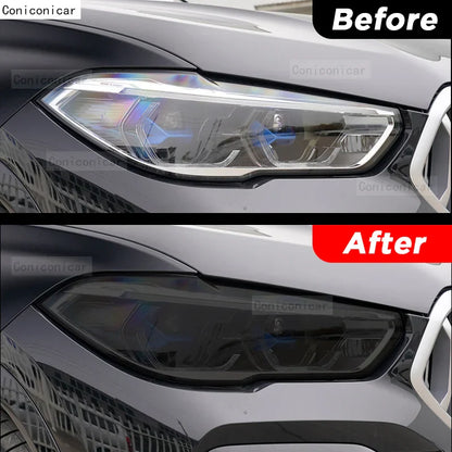 Headlight Anti-Scratch Film for BMW X6 F16 / G06 / X6M F86 / F96 (2015-2022) | Exterior Vinyl - 200000182:193#2015-2019-200000182:29#2020-2022-  DRIVEN - 2