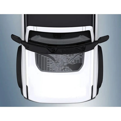 Retro Matte Topo Map & Compass Hood Decal | Off-Road Mountain Blackout Vinyl Wrap Sticker - 200000182:10#I-200000182:691#H-200000182:350686#G-200000182:1052#F-200000182:350850#K-  DRIVEN - 9