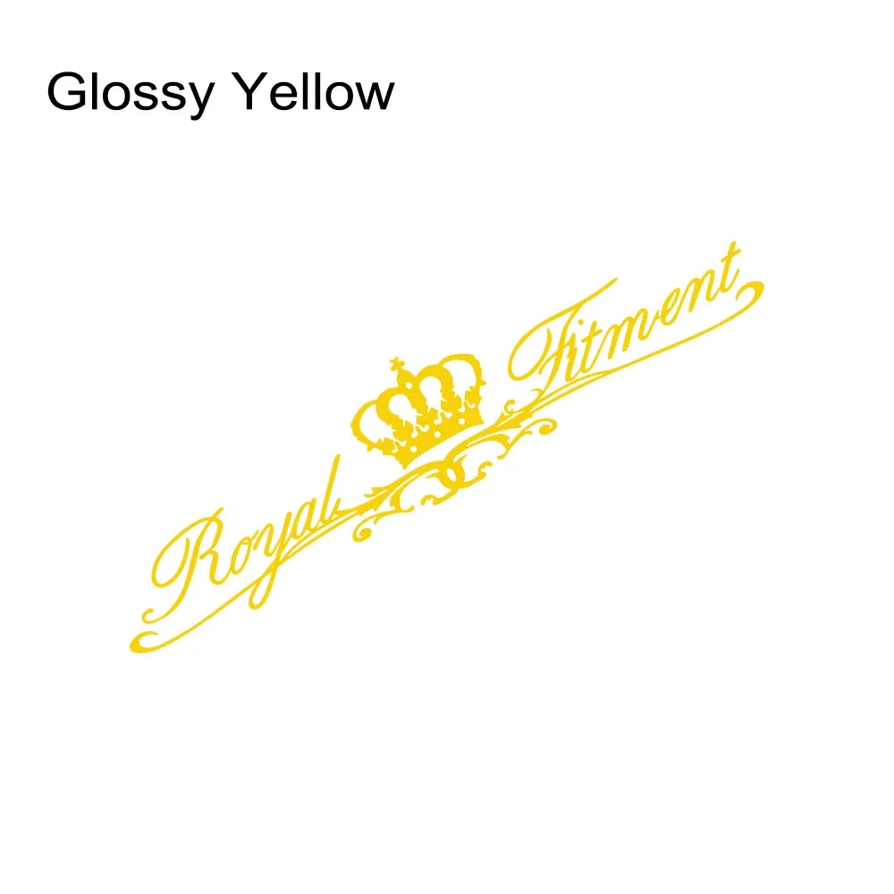 Crown Art Front Windshield Vinyl Sticker – Universal Fit | Car Styling Decal | 12 Finishes - 200000182:366#Glossy Yellow-200000182:350852#Glossy Orange-200000182:173#Matt Black-200000182:175#Glossy Blue-200000182:29#Glossy White-  DRIVEN - 7