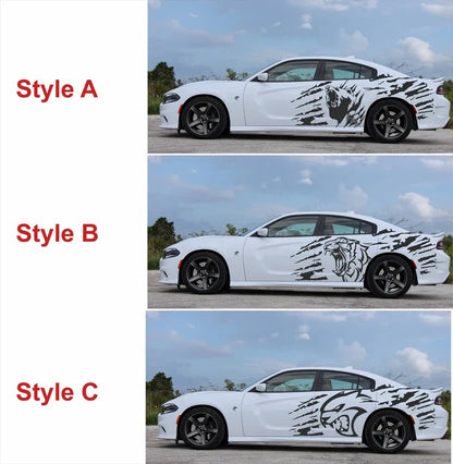 Full-Body Sport Decoration Vinyl Decal Kit for Dodge Charger (2015–2025) | KK Film Wrap - 200000182:366#C-200000182:29#B-200000182:193#A-200000182:200013901#other colors-  DRIVEN - 3