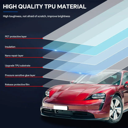 Precut PPF for Porsche Taycan (2020–2023) | 9-Mil TPU Paint Protection Film Clear Bra - 200000182:350853#Rear Trunk;5:200000990#Clear Film-200000182:350850#Hood;5:200000990#Clear Film-200000182:350686#Front;5:200000990#Clear Film-200000182:350852#Doors;5:200000990#Clear Film-200000182:10#Whole Set;5:200000990#Clear Film-  DRIVEN - 5