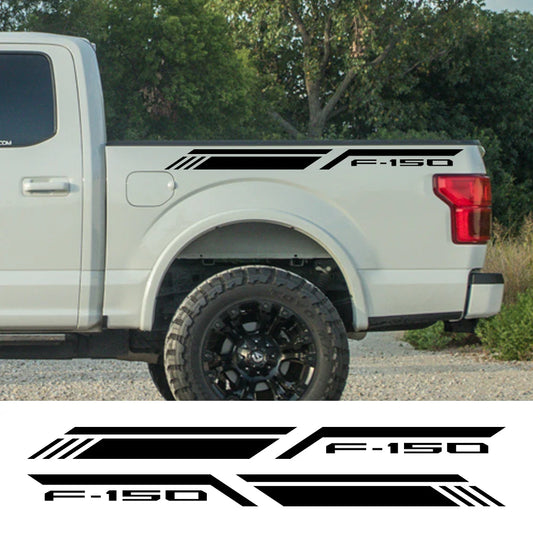Bed Side Stripe Decal for Ford F-150 Raptor / Lariat / Limited | Pickup Vinyl Sticker - 200000182:29#Glossy White-  DRIVEN - 1