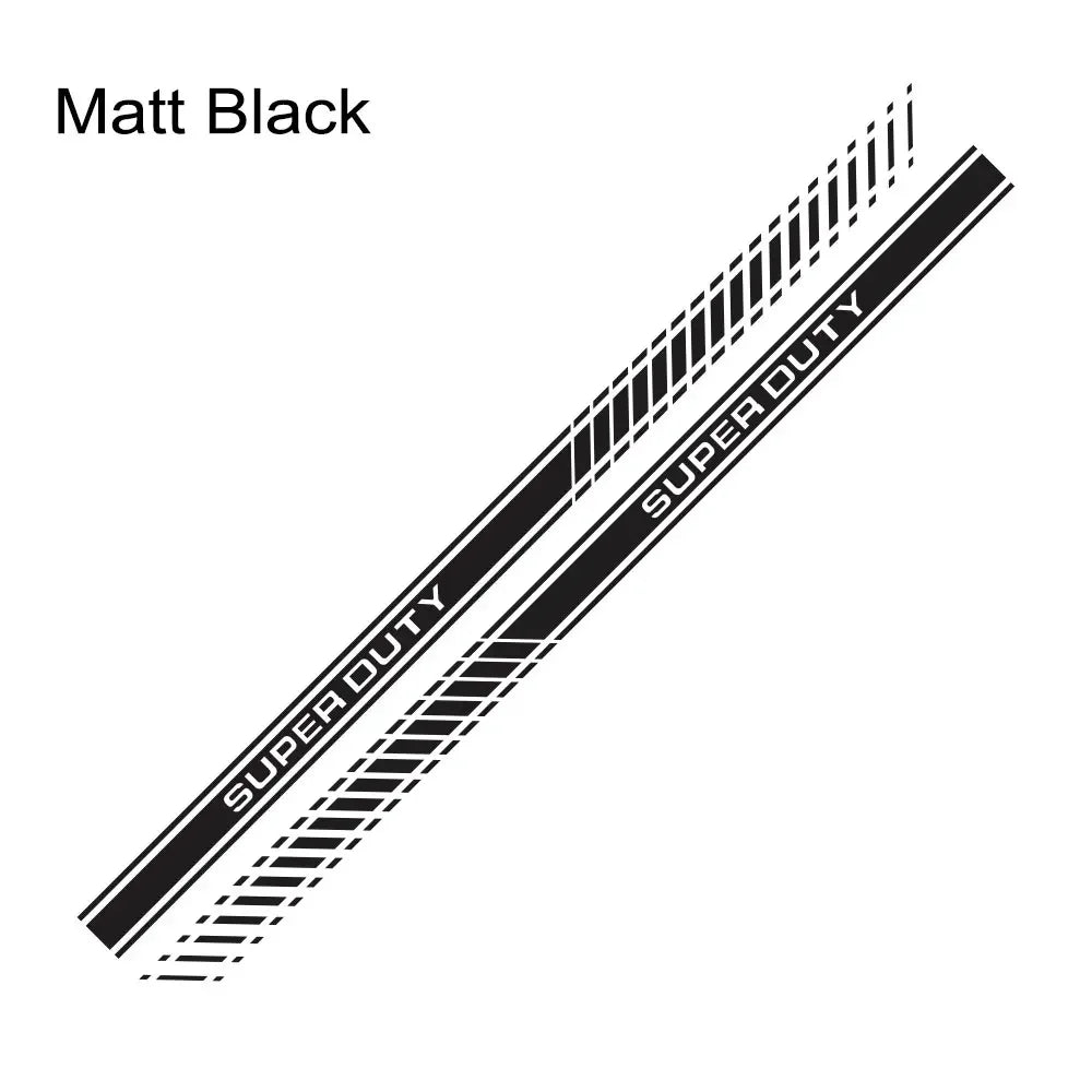 Door Side Body Stripe Decal for Ford Super Duty F-250 / F-350 / F-450 | Vinyl Truck Sticker 2-Pack - 200000182:771#Carbon Fiber-200000182:29#Glossy White-200000182:691#Glossy Gray-200000182:193#Glossy Black-200000182:366#Glossy Yellow-  DRIVEN - 17