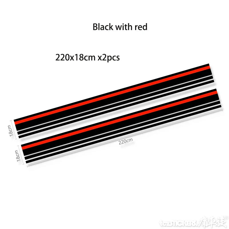 Dodge Challenger & Charger Full Racing Stripe Decal Kit – Hood, Roof & Tail Wrap | Demon-Style Sport Graphic | Style A or B - 200000182:366#B-200000182:10#A-  DRIVEN - 6