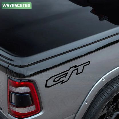 GT Rear Trunk Side Body Graphic Decal for Dodge RAM 1500 (2021–2024) | 2-Piece Vinyl Sticker - 200000182:193#Reflective black-200000182:29#Reflective white-200000182:10#Reflective red-200000182:366#Reflective yellow-200000182:175#Reflective green-  DRIVEN - 4