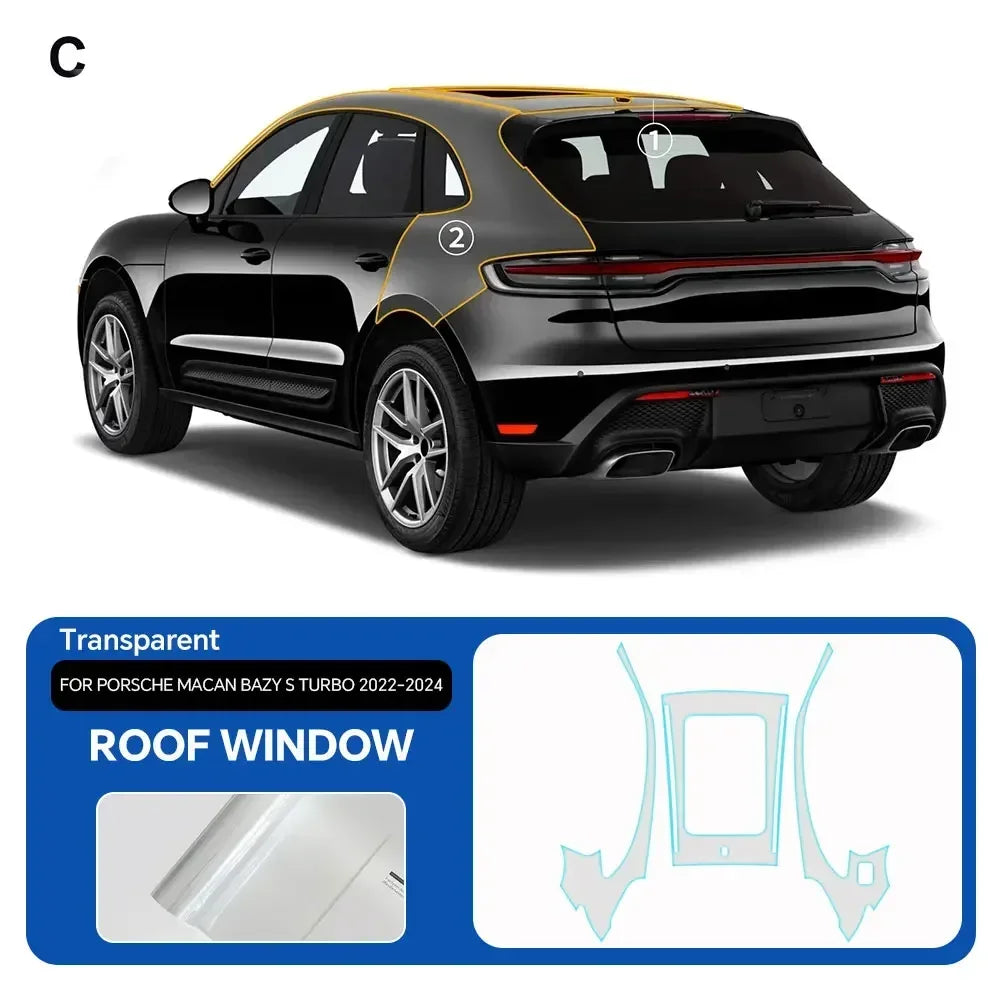 Precut PPF for Porsche Macan Base / S / Turbo (2022–2025) | Full Body TPU Paint Protection Film - 200000182:350852#Roof Window;5:200000990#Clear Film-200000182:10#Whole Set;5:200000990#Clear Film-200000182:200211869#Hood;5:200000990#Clear Film-200000182:350853#Rear Trunk;5:200000990#Clear Film-200000182:350850#Door;5:200000990#Clear Film-  DRIVEN - 10