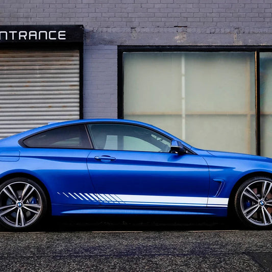 Door Side Vinyl Film Decal for Audi A3 / S3 / A4 / A6 / A7 / A8 / Q3 / Q5 | 2-Piece Body Sticker - 200000182:350853#Matt Sliver-  DRIVEN - 2