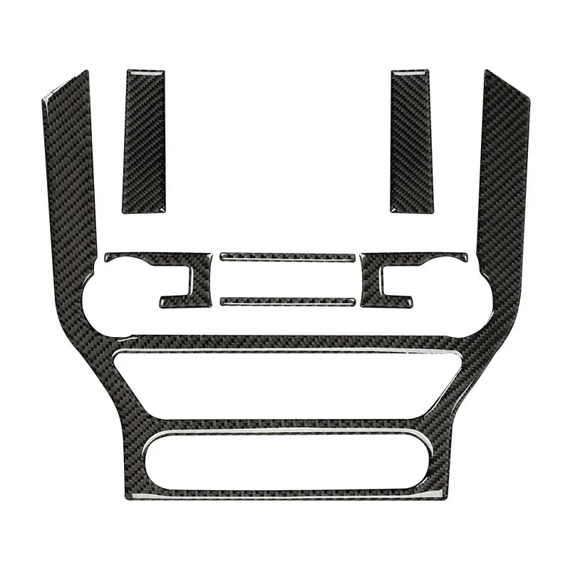Carbon Fiber GPS Navigation Trim Frame for Ford Mustang GT (2015-2021) | Interior Vinyl Decal - 200000182:193#a set(Black)-200000182:350850#style A(Red)-200000182:350853#style B(Black)-200000182:10#a set(Red)-  DRIVEN - 3