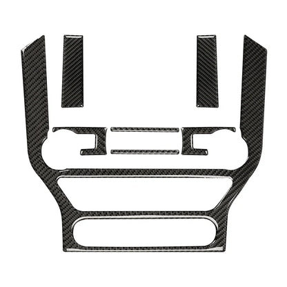 Carbon Fiber GPS Navigation Trim Frame for Ford Mustang GT (2015-2021) | Interior Vinyl Decal - 200000182:193#a set(Black)-200000182:350850#style A(Red)-200000182:350853#style B(Black)-200000182:10#a set(Red)-  DRIVEN - 3