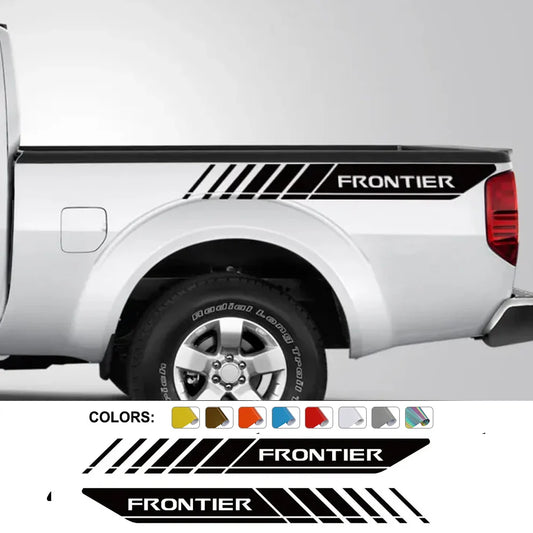 Rear Trunk Side Decal for Nissan Frontier NP300 | Vinyl Truck Graphic 2-Pack - 200000182:193#Glossy Black-  DRIVEN - 1