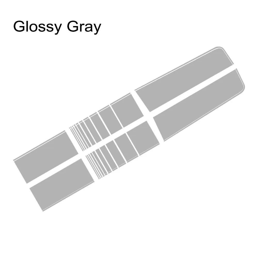 Hood, Bonnet, Roof & Trunk Racing Stripe Vinyl Kit | Full-Length Engine Cover Graphics - 200000182:29#Glossy Black-200000182:691#Glossy White-200000182:10#Glossy Gray-200000182:350852#Glossy Red-200000182:366#Matt Black-  DRIVEN - 19