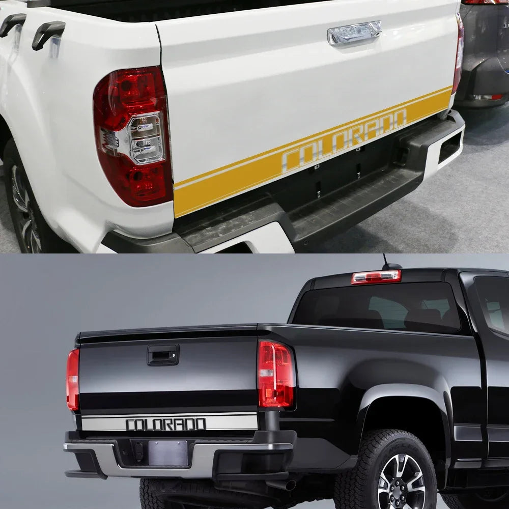 Custom Letter Tailgate Decal for Pickup Trucks | Rear Tail Vinyl Film Graphic - 200000182:366#Glossy Yellow-200000182:173#Glossy Blue-200000182:350850#Matt Gold-200000182:350853#Matt Silver-200000182:29#Glossy White-  DRIVEN - 4