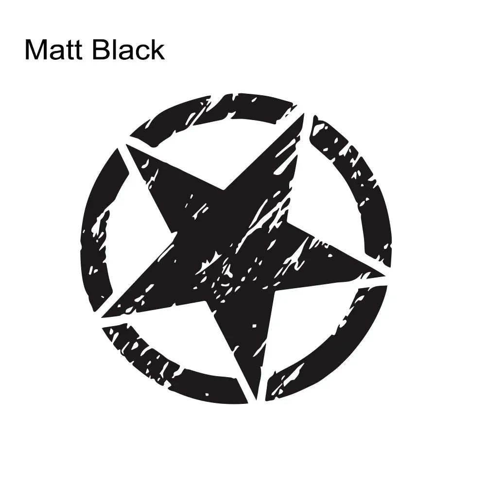 Hood & Door Star Decal for Jeep Cherokee / Patriot / Compass / Wrangler JK/JL/TJ/YJ | Vinyl Sticker - 200000182:691#Gray;5:200000990#35cm x 35cm 1pcs-200000182:29#White;5:361385#50cm x 50cm 1pcs-200000182:29#White;5:200000990#35cm x 35cm 1pcs-200000182:350852#Orange;5:200000990#35cm x 35cm 1pcs-200000182:10#Red;5:361385#50cm x 50cm 1pcs-  DRIVEN - 14