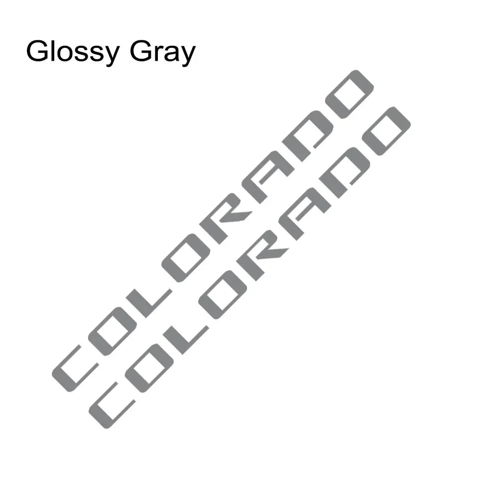 Rear Trunk Side Decal for Chevrolet Colorado | 2-Piece Pickup Truck Vinyl Graphic - 200000182:350852#Glossy Orange-200000182:10#Glossy Red-200000182:175#Glossy Blue-200000182:366#Glossy Yellow-200000182:496#Matt Silver-  DRIVEN - 18