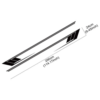 Jeep Cherokee XJ Retro Hockey Stick Racing Side Stripe Decal – Body Door & Side Skirt Vinyl (2 Pcs) | 8 Finishes - 200000182:173#Carbon Fiber-200000182:10#Glossy Red-200000182:350852#Matt Black-200000182:366#Matt Silver-200000182:175#Colorful Laser-  DRIVEN - 5