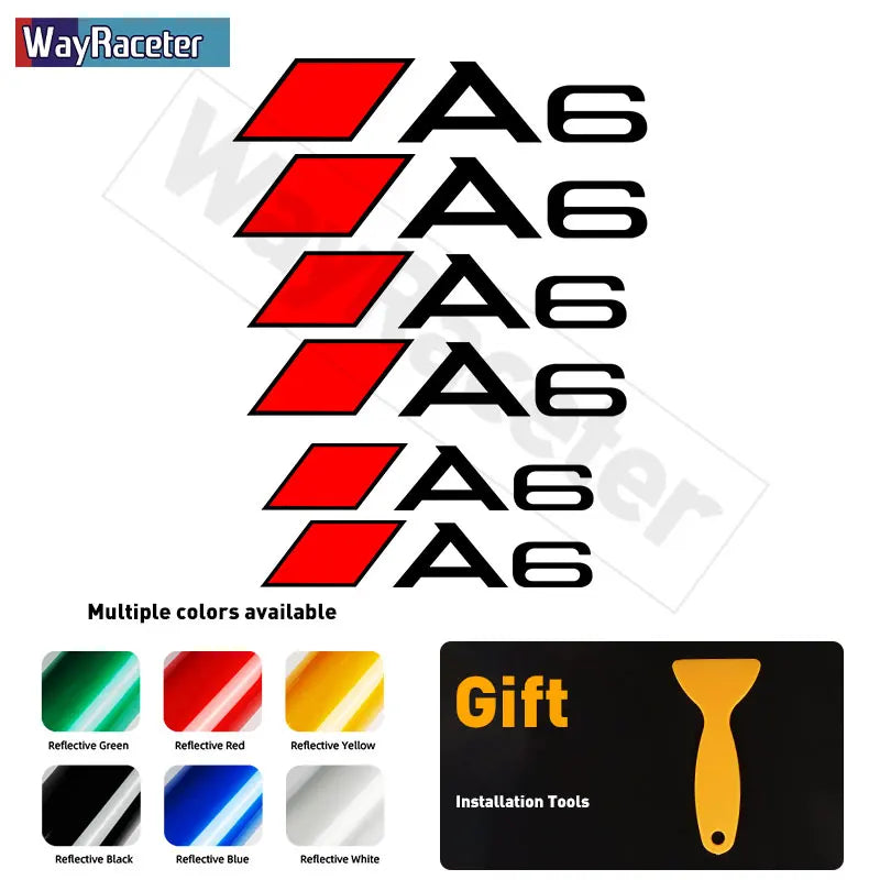 Audi Brake Caliper Decal Set – High-Temp Reflective Vinyl | A3 A4 A5 A6 A7 A8 Q2 Q3 Q5 Q7 Q8 TT TTS S-Line (6 Pcs) - 200000182:771#For TTS;355:203282818#Reflective green-200000182:771#For TTS;355:203282826#Reflective blue-200000182:200004890#For TT;355:203282826#Reflective blue-200000182:200004890#For TT;355:203282825#Reflective yellow-200000182:771#For TTS;355:203282823#Reflective black-  DRIVEN - 18