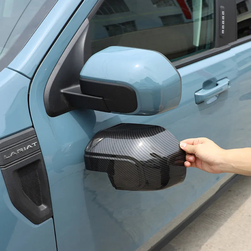ABS Rearview Side Mirror Decoration Cover for Ford Maverick (2022) | Carbon Fiber / Black / Silver