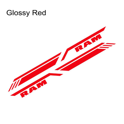 Bed Side Stripe Decal for Dodge RAM 1500 / 2500 / 3500 Rebel / TRX | Pickup Vinyl Graphic - 200000182:29#Glossy White-200000182:350852#Glossy Orange-200000182:173#Matt Gold-200000182:691#Glossy Gray-200000182:366#Glossy Yellow-  DRIVEN - 14