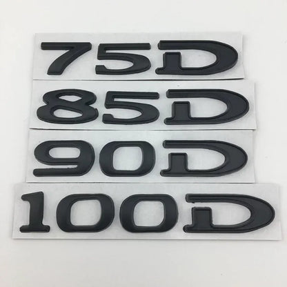 Rear Boot Trunk Tailgate Emblem Badge for Tesla Model 3 / S / X / Y | 75D 85D 90D 100D Sticker - 14:200004889#75D-14:200003699#75D-3-14:200002130#85D-14:200004890#75D-1-14:200004891#75D-2-  DRIVEN - 4