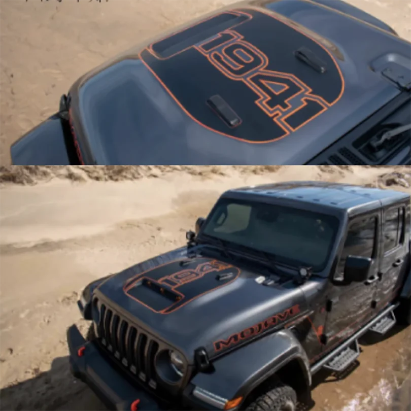 Jeep Wrangler & Gladiator Hood Decal – 1941 Reflective Matte Vinyl | Mojave, 392, Rubicon JL JT (2018–2024) - 200000182:366#A-200000182:200013901#k-200000182:173#L-200000182:200211869#H-200000182:200006152#J-  DRIVEN - 2