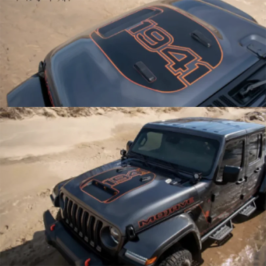 Jeep Wrangler & Gladiator Hood Decal – 1941 Reflective Matte Vinyl | Mojave, 392, Rubicon JL JT (2018–2024) - 200000182:366#A-  DRIVEN - 2