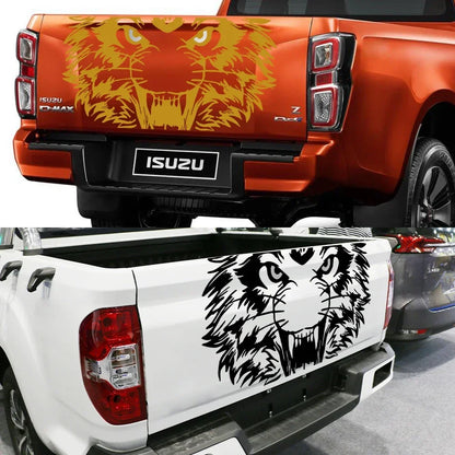 Tiger Tailgate Graphic Decal | Universal Pickup Sticker for Ford F-150, Toyota Hilux, Silverado, RAM, Isuzu D-Max & More - 200000182:350850#Black Gray-200000182:10#Gold Silver-200000182:29#White Gray-200000182:350852#Black Red-200000182:350853#Black Gold-  DRIVEN - 3