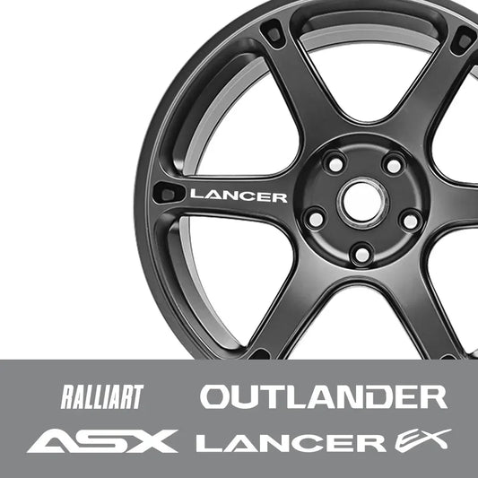 Wheel Rim Vinyl Decal for Mitsubishi Lancer / Outlander / Ralliart / ASX | DIY Rim Sticker Film - 200000182:496#For Outlander;355:203282824#White-  DRIVEN - 1