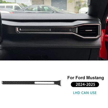Real Soft Carbon Fiber Interior Trim for Ford Mustang GT / Dark Horse / EcoBoost (2024-2025) - 200000182:350853#Type B For LHD Black-200000182:350852#Type A For RHD Red-200000182:350850#Type A For RHD Black-200000182:350686#Type A For LHD Red-200000182:175#Type C For LHD Black-  DRIVEN - 9